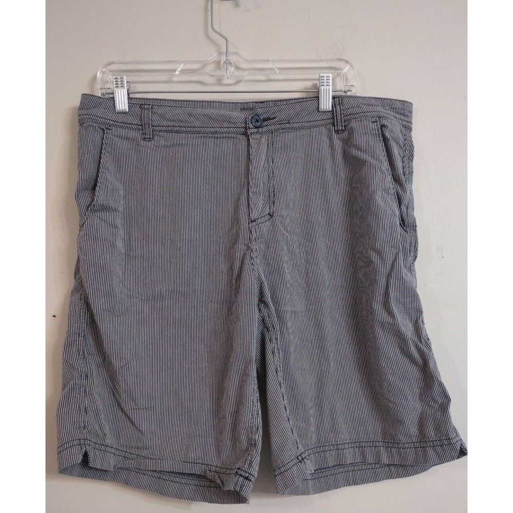 Toad & Co Organic Cotton Stretch Blend Pin Striped Casual Shorts Mens Sz 34